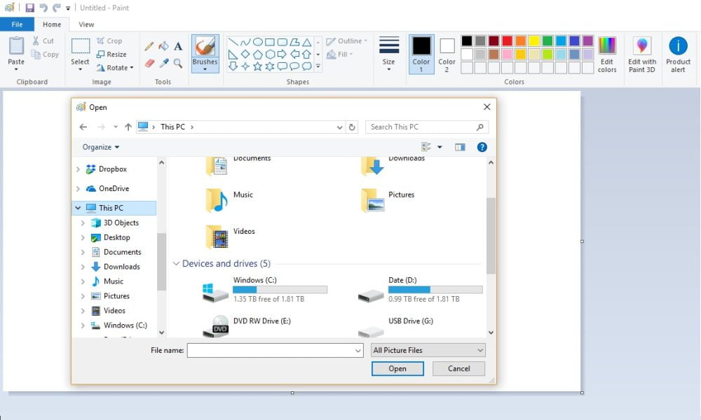 lipire imagine paint