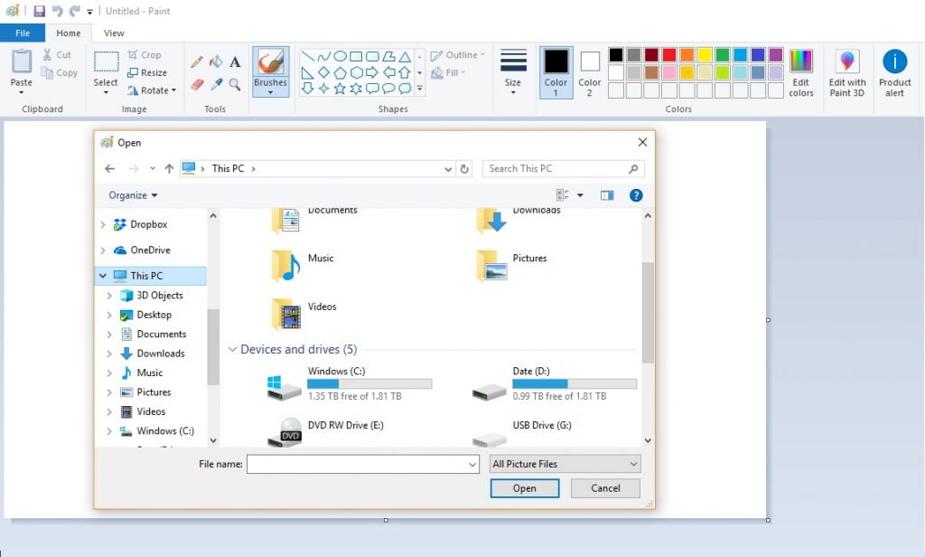 lipire imagine paint