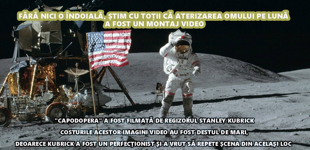 Primii pași ai Omului pe LUNĂ? Regizorul Kubrick a fost genial în realizarea montajului video