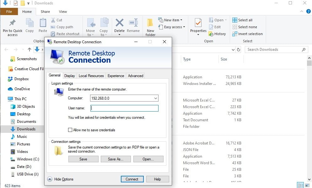 accesare IP de la distanta