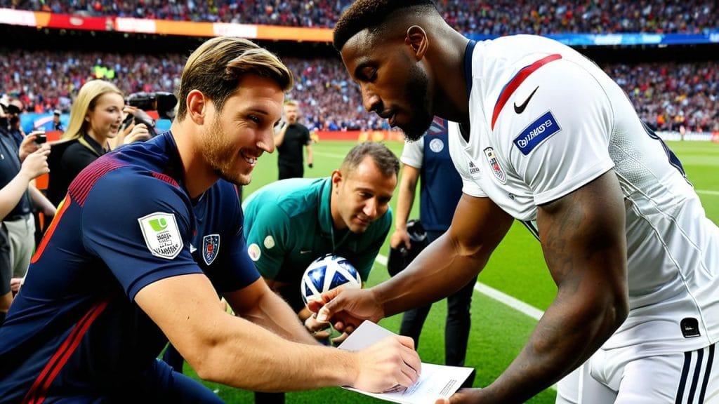 cum sa obtii autograful unui fotbalist