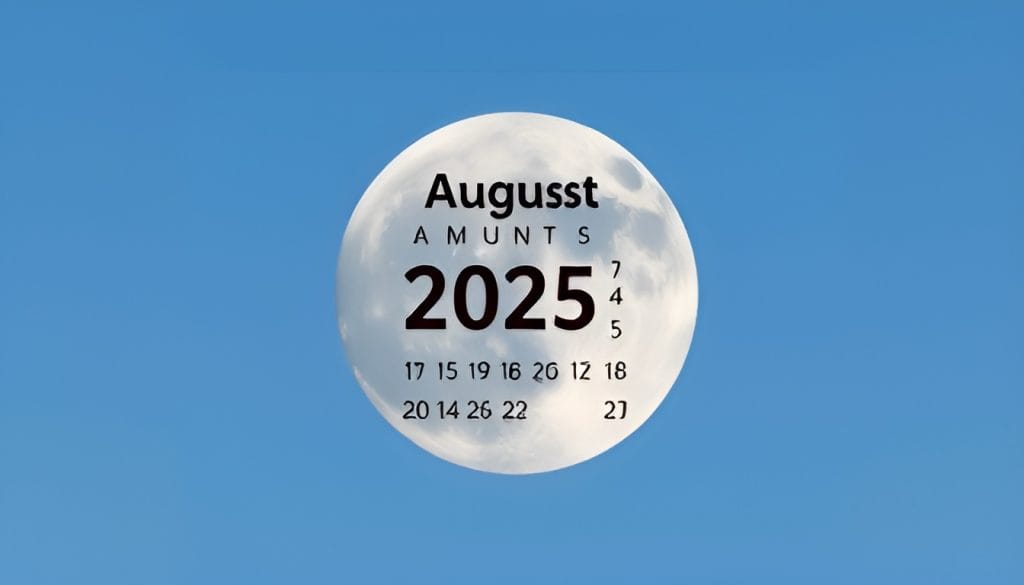 Calendarul Lunar pentru August 2025