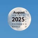 Calendarul Lunar pentru August 2025